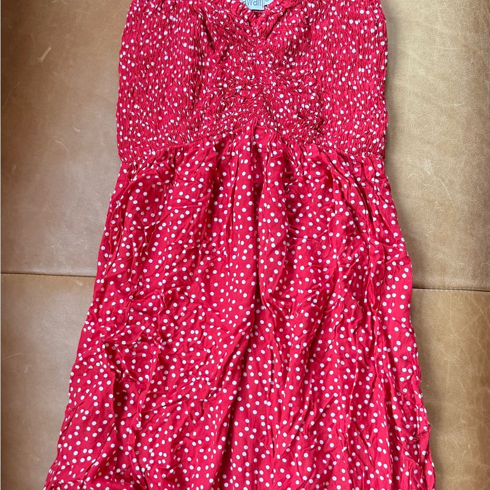 Tiare Hawaii Red and White Polka Dot Kids Dress